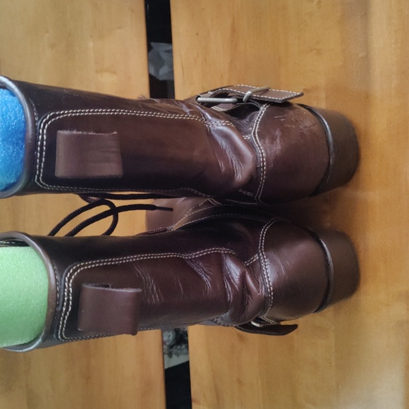 Vintage John Fluevog Earl Of Warwick Conventry Brown Size 9 Boots - Picture 5 of 12